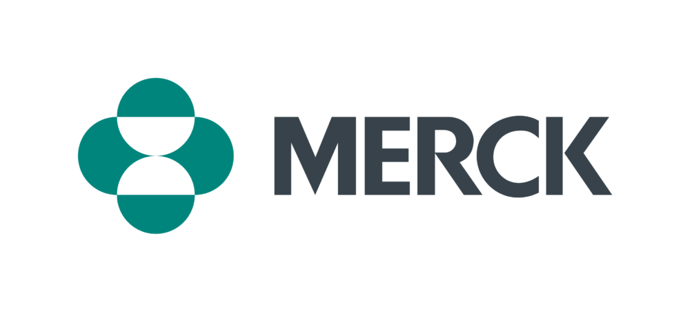 Merck Logo, green circular design next to black title text.